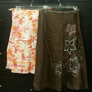 Lot of 2 cotton skirts new